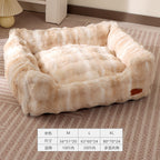 Cat bed rabbit hair bubble fleece; Soft and comfortable sleeping pad cat and dog bed; In winter, the cat bed can be disassembled and washed for warmth. Suitable for small cats and dogs