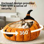 Round pumpkin-shaped pet beds, Christmas cat beds and dog beds, warm sofa bed pet pads, thickened sofa beds for cats in all seasons