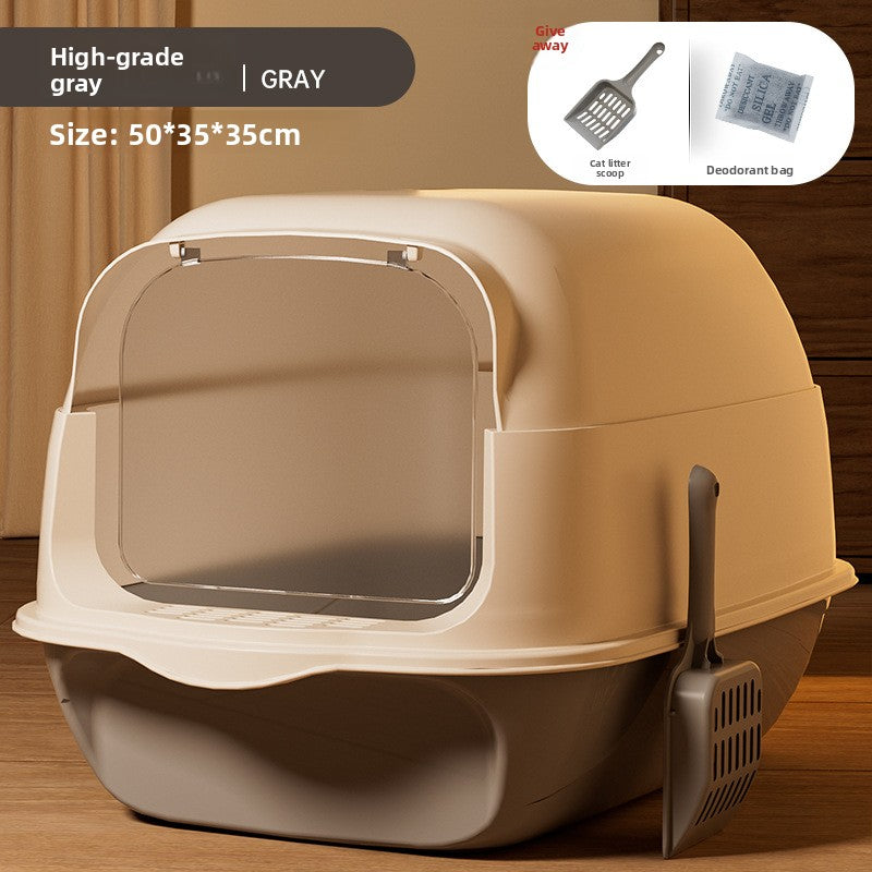 Extra Large Cat Litter Box Fully Enclosed Extra Large Odor-Isolating Easy-to-Clean Cat Toilet Pet Supplies