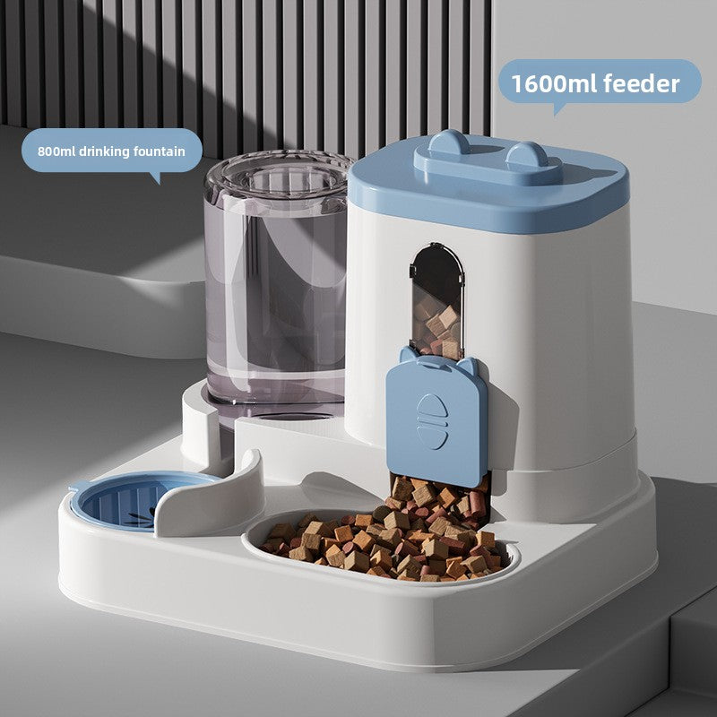 New Automatic Cat Feeder Dog Bowl Pet Bowl Cat Basin 2-in-1 Water Dispenser Cat Bowl Pet Supplies Cross-border