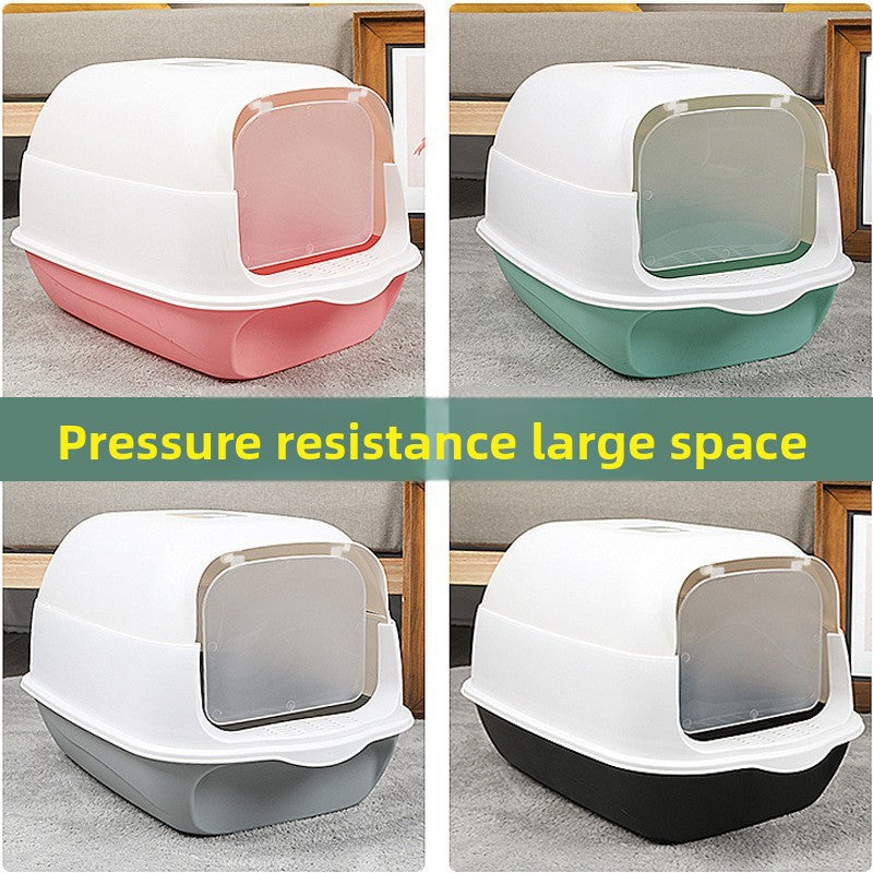 Extra Large Cat Litter Box Fully Enclosed Extra Large Odor-Isolating Easy-to-Clean Cat Toilet Pet Supplies