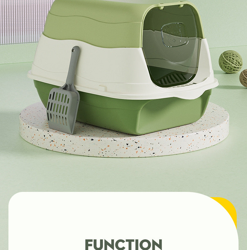Oversized Litter Box Disinfection Deodorant Fully Enclosed Cat Toilet Litter Box Bason Extra Large Splash-Proof Wholesale