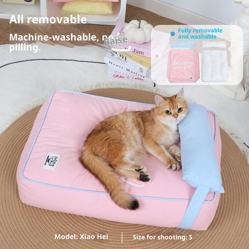 Pet dog bed mat All-season sofa cushion; Detachable and washable; Small and medium-sized dog and cat beds, puppy beds