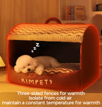 Drawer-style dog kennel Add velvet in winter for warmth. Semi-enclosed large-space cat bed; Textured leather dog bed; Suitable for all seasons