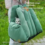 Dual-purpose car cat bed: It can be used both in a car and by hand. Portable cat bed for going out; Four-season universal closed cat bed; Windproof and warm