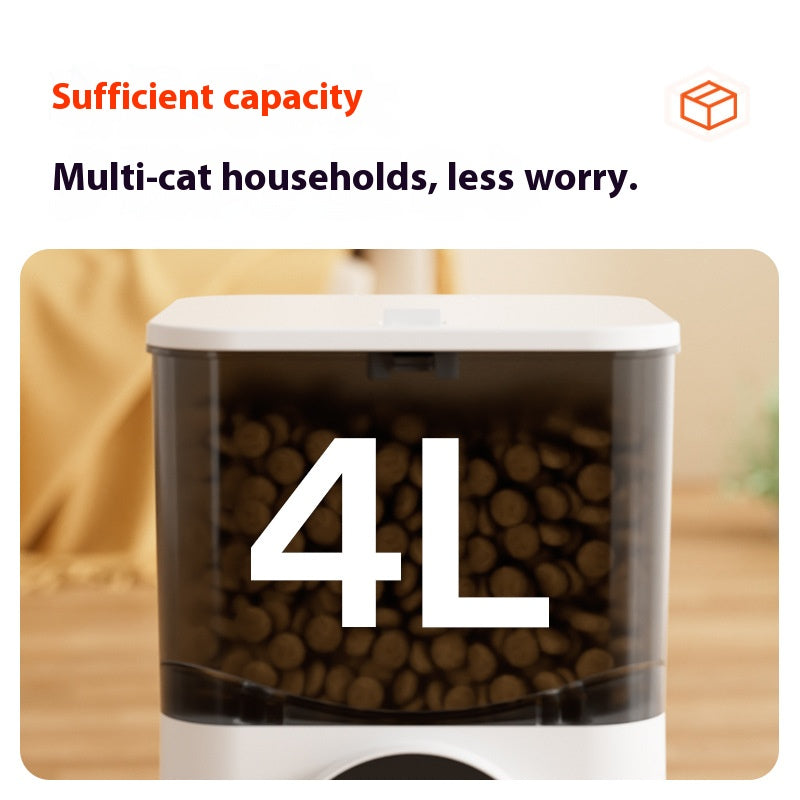 Intelligent pet feeder; Fully automatic feeding machine Moisture-proof integrated cat feeder
