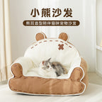 Little Bear pet sofa cat bed Suitable for all seasons; Thickened and warm winter sleeping pad; Cat supplies