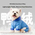 Little Bear pet down jacket Pet four-legged duck down drawstring windproof and warm down jacket Autumn and winter clothes for dogs and cats