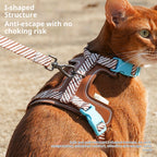 Dog and cat leashes; I-shaped anti-breakaway dog leash; Adjustable small dog chest and back straps for pet outings