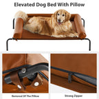 Large dog detachable dog beds that do not touch the ground; Cool ice silk camp bed Large dog beds that can be machine washed and are scratch-resistant. Suitable for all seasons