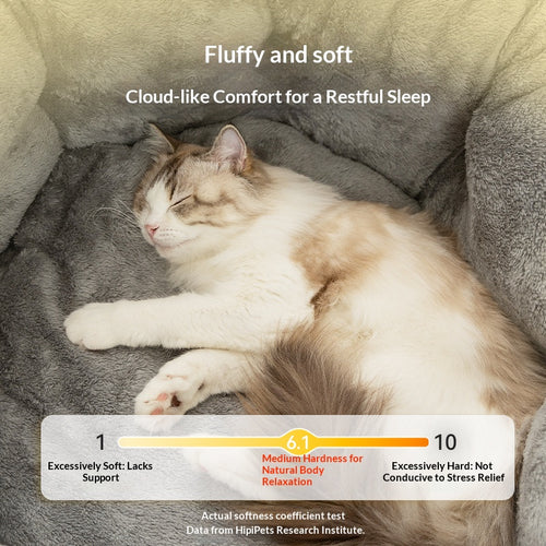 "Giant Teacup Pet Bed" Cat bed: Warm and thickened teacup bed for autumn and winter. Deep sleep doghouse Korean version Teddy Bichon pet bed for small and medium-sized dogs