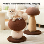 Cute and fun mushroom cat Scratch pillar Cat scratch board, sisal cat scratch post; Wear-resistant and does not shed chips; Mushroom standing claw grinding toy Cat supplies