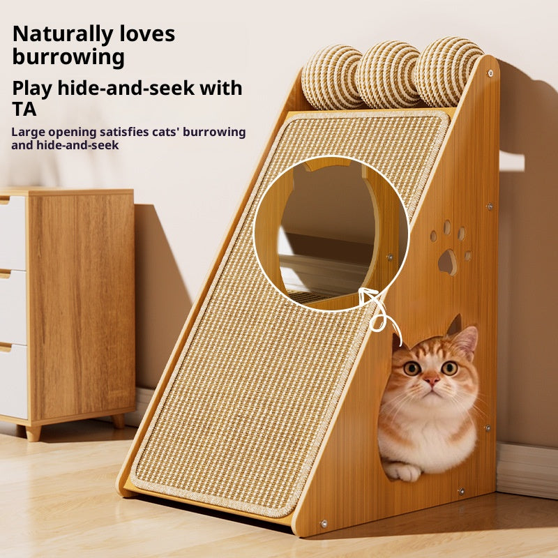 Triangular cat scratch-off board Sisal cat scratch board Vertical, wear-resistant and does not shed chips; Wall-mounted cat paw pads and cat scratch boards