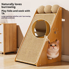 Triangular cat scratch-off board Sisal cat scratch board Vertical, wear-resistant and does not shed chips; Wall-mounted cat paw pads and cat scratch boards
