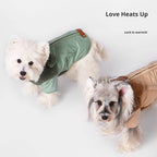 Dog autumn and winter cotton-padded jacket; Ultrasonic quilted cotton clothing Anti-shedding and warm clothes for puppies and kittens when they go out