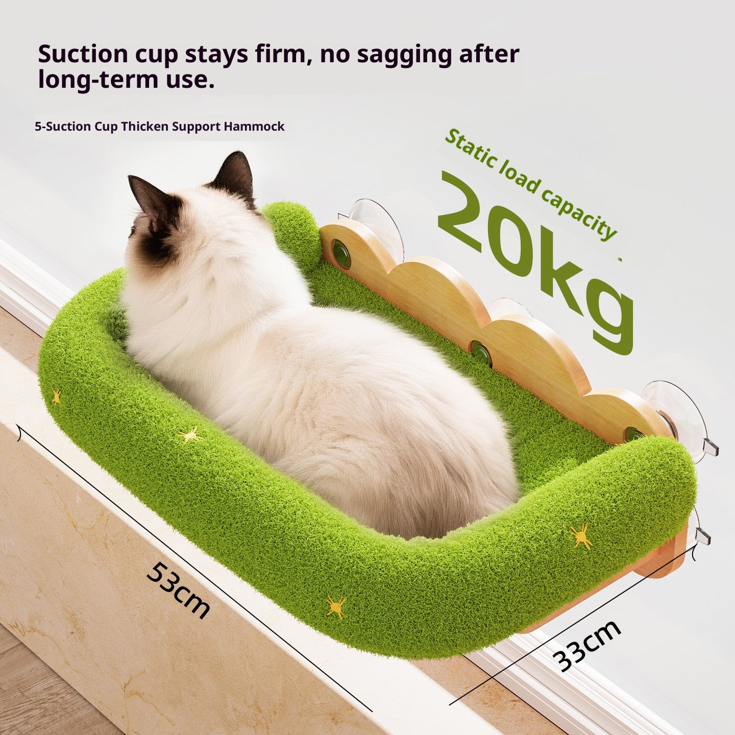 Cat home hammock cat bed; All-season climbing mat; Cat Cat solid wood hammock Window-sucking hammock