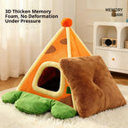 Triangular carrot tent dog shelter Winter closed cat sleeping bags and cat beds; Winter warm pad for dogs to sleep in dog beds