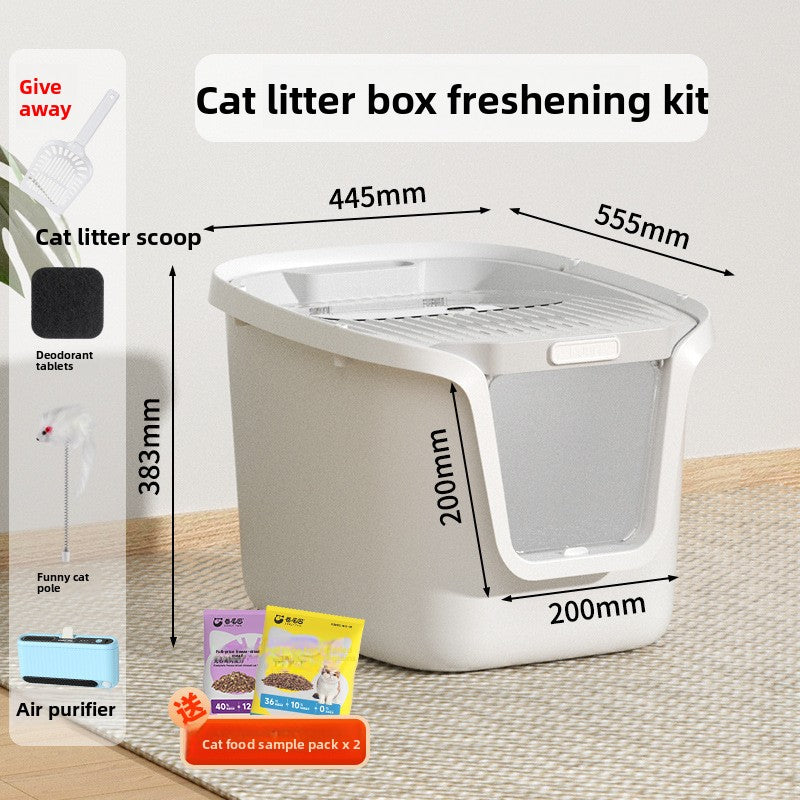 Cat Litter Box Fully Enclosed Deodorizing Cat Litter Scoop Top Entry Pmax Space Cat Litter Tray Cat Toilet Cat Supplies