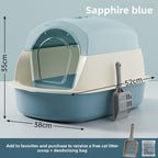 Oversized Litter Box Disinfection Deodorant Fully Enclosed Cat Toilet Litter Box Bason Extra Large Splash-Proof Wholesale