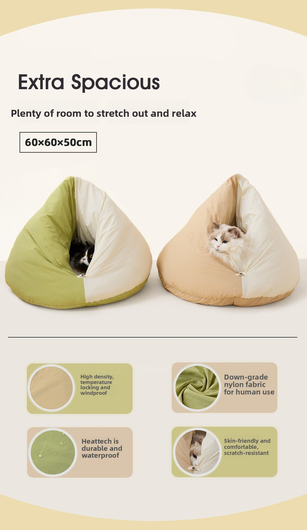 Cat Bed Cat Blanket Sleeping Bag Winter Warm Cat Pocket Winter Sleeping Nest Enclosed Pet Bed