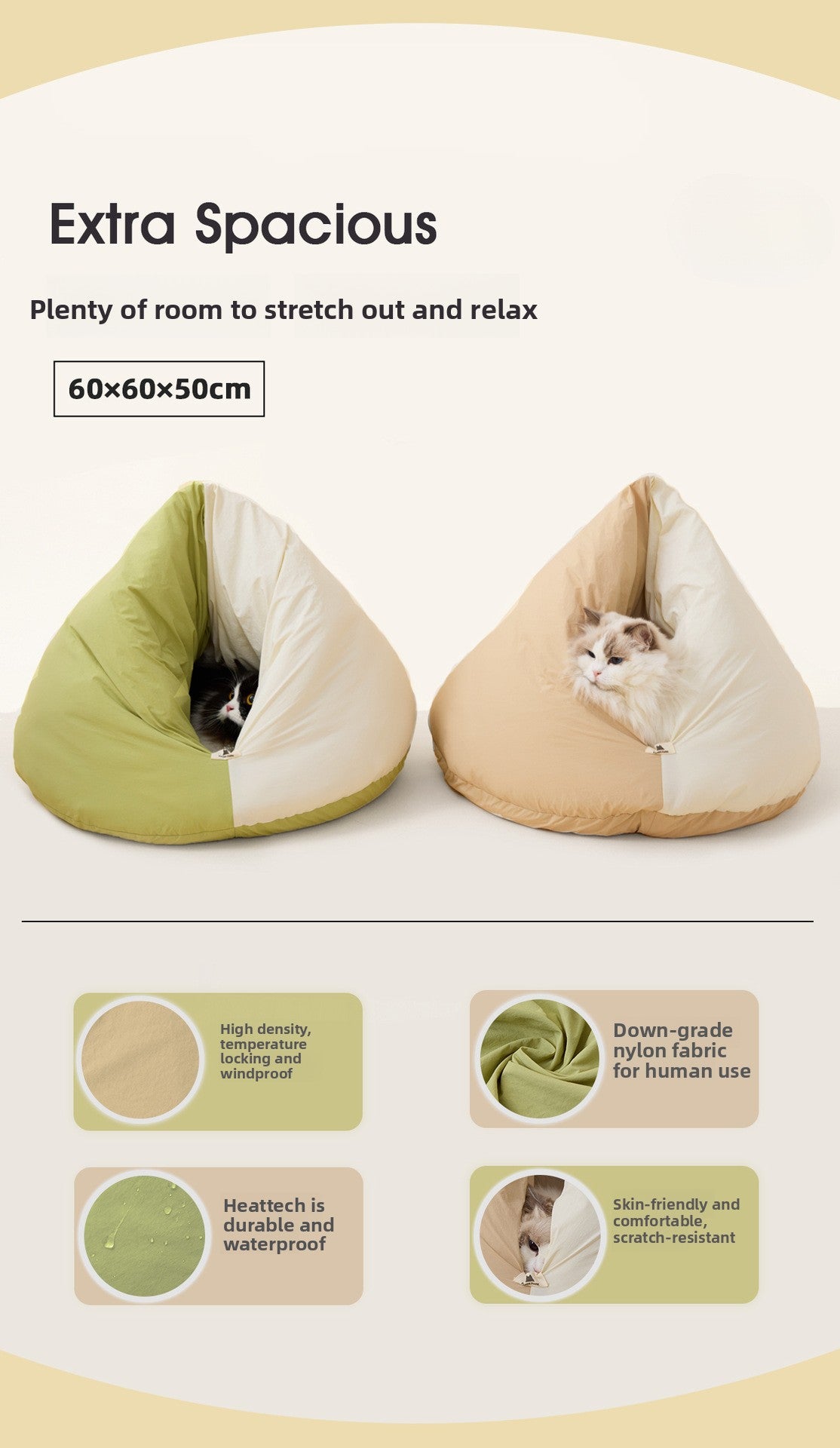 Cat Bed Cat Blanket Sleeping Bag Winter Warm Cat Pocket Winter Sleeping Nest Enclosed Pet Bed