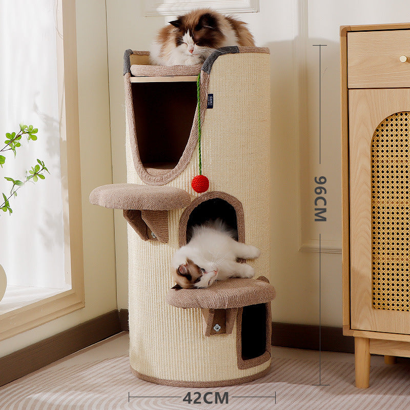 Cat bed, cat climbing frame and cat tree integrated. Sisal bucket cat house cat bed Cat toy cat bucket