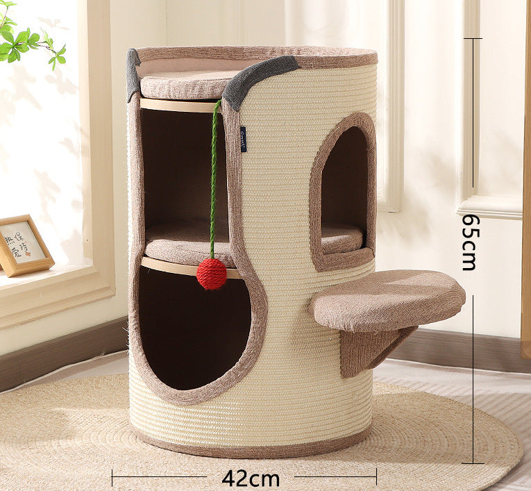 Cat bed, cat climbing frame and cat tree integrated. Sisal bucket cat house cat bed Cat toy cat bucket