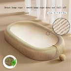 Jianma cat scratch board nest, wear-resistant cat claw board, hemp rope cat toy, no falling debris, durable scratch cat, self fun, relieve boredom, cat nest