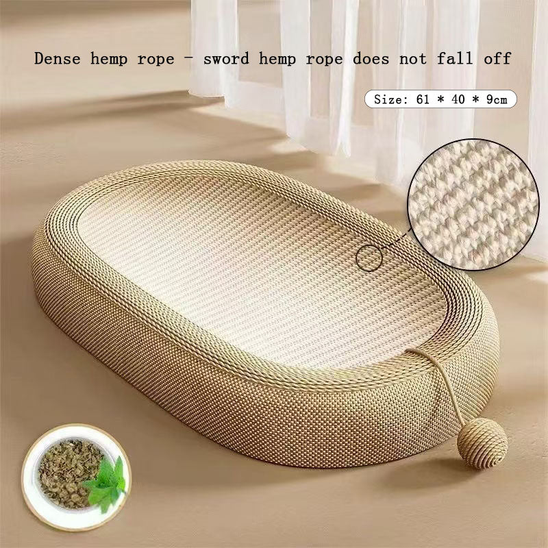 Jianma cat scratch board nest, wear-resistant cat claw board, hemp rope cat toy, no falling debris, durable scratch cat, self fun, relieve boredom, cat nest