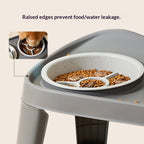 Dogs eat bowls and basins. Large dog cervical protection pet slow food bowl; Stainless steel rice bowl with high legs