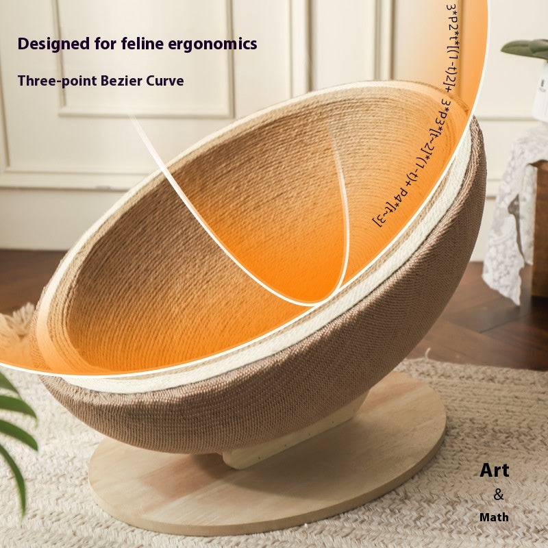 Indoor hemp rope cat scratchers and cat beds integrated. Large-sized cats, scratching cats, ball scratching cats, basin scratching cats toys