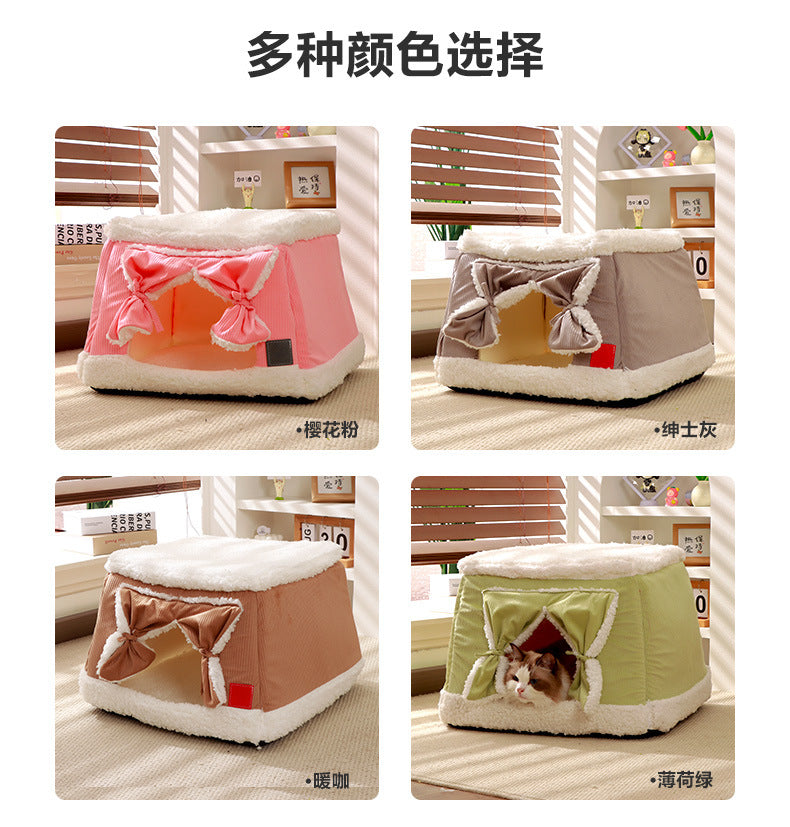 Winter warm pet beds and cat beds; Heat storage and warmth preservation Closed design Neither too hard nor too soft; Comfortable and soft; Multiple uses available all year round