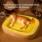 Family cat and dog pet bed, neck guard, warm and comfortable without shedding, suitable for all seasons, detachable and washable. Suitable for small and medium-sized pets