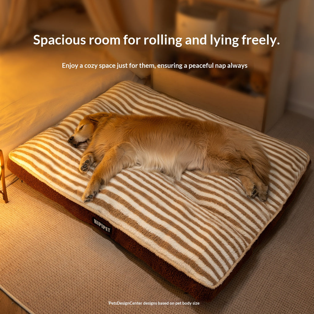 Warm striped pad dog bed; Medium and large-sized dogs; Pet bed pads for big dogs and cats; Cat bed and dog mat