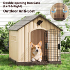 Medium-sized dog in an outdoor kennel Suitable for all seasons; Cold and rain protection; Pet winter dog house villa; Outdoor dog house