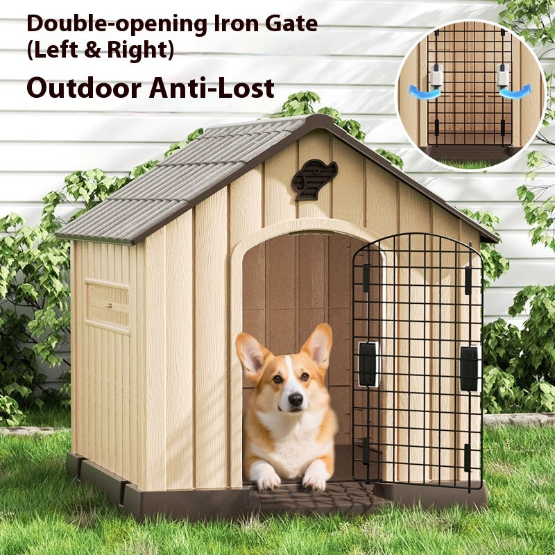 Medium-sized dog in an outdoor kennel Suitable for all seasons; Cold and rain protection; Pet winter dog house villa; Outdoor dog house