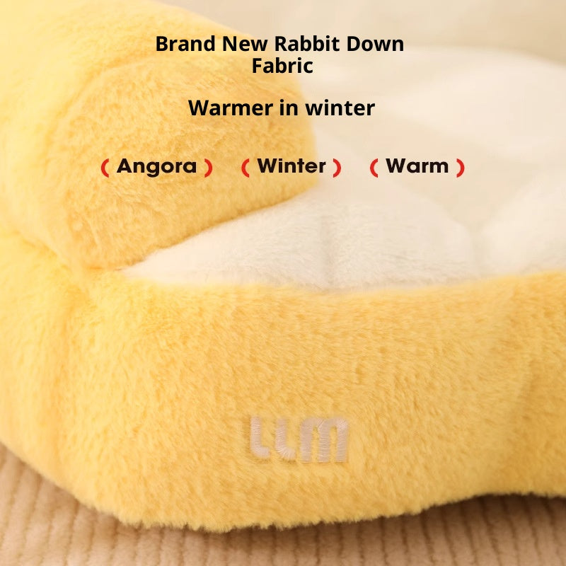 Apple-shaped sofa bed; Winter warm kitten bed; Winter cat sleeping bed; All-season sofa for pets