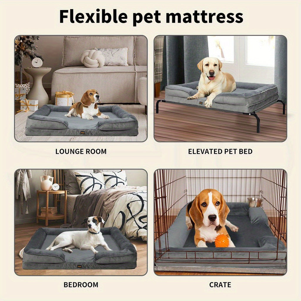 All-season suitable medium and large-sized dog kennels; Removable and washable pet sofa cushions; Dirt-resistant, waterproof and warm in autumn and winter