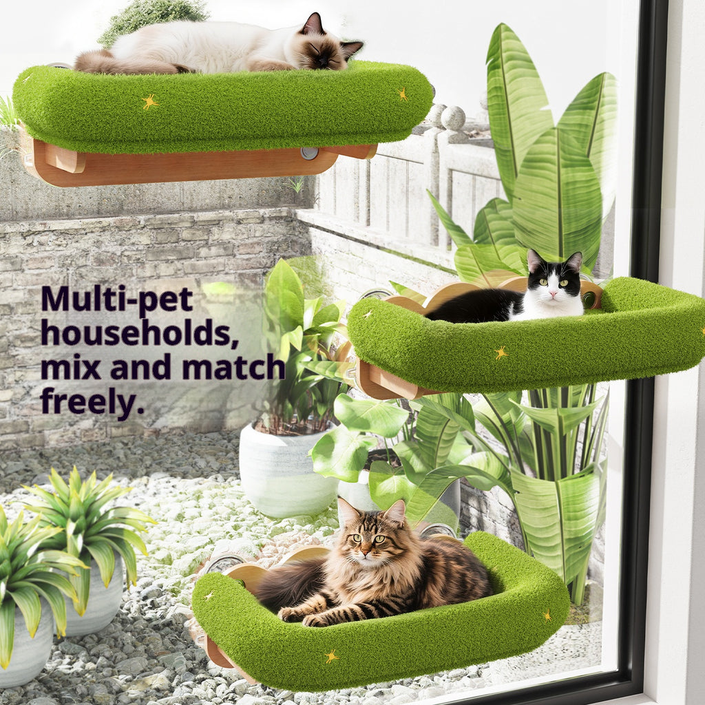 Cat home hammock cat bed; All-season climbing mat; Cat Cat solid wood hammock Window-sucking hammock