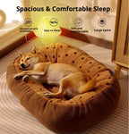 Elliptical polka dot plush pet bed; Circular thickened nest for pet pads; Winter warm cat beds, dog MATS, dog beds