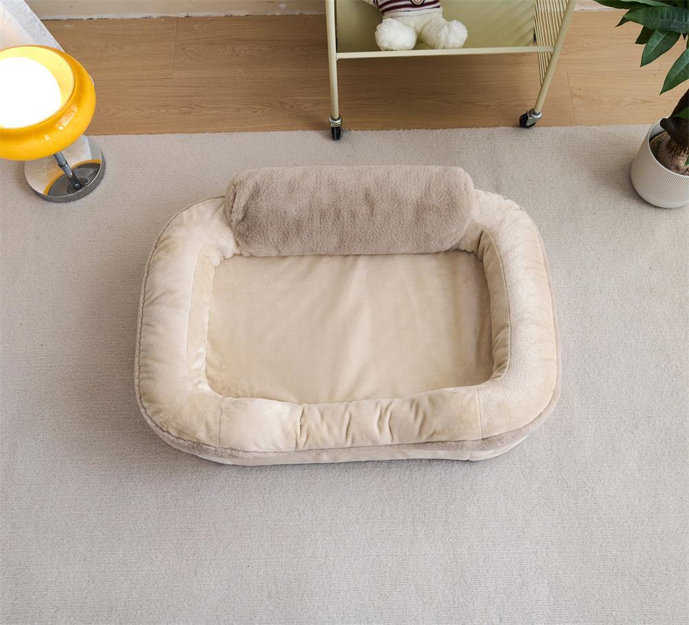 Rabbit fur crystal fleece pet bed; Thickened rabbit hair crystal fleece pet pad; Winter warmth for cat beds and dog beds; Pet supplies mat; Pet sofa