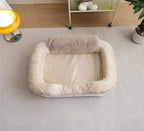 Rabbit fur crystal fleece pet bed; Thickened rabbit hair crystal fleece pet pad; Winter warmth for cat beds and dog beds; Pet supplies mat; Pet sofa
