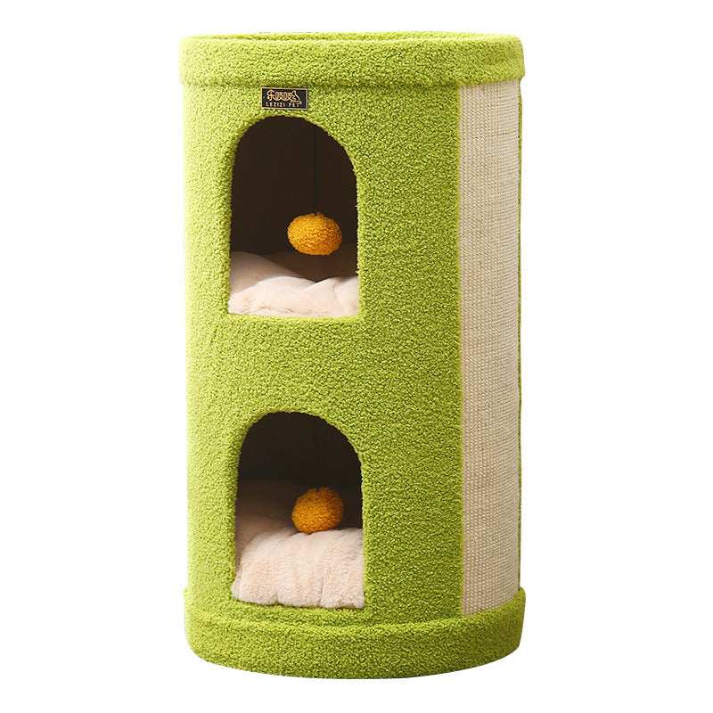 The cat scratch board is integrated with the nest. Cat Villa Multi-layer cat climbing frame Pet supplies