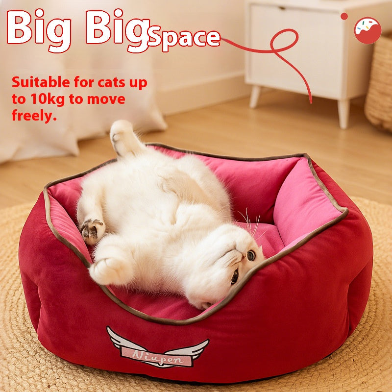 Winter warm cat bed; Suitable for all seasons; Autumn and winter warm cat bed house mat; Cat and dog beds.
