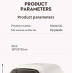 Extra Large Cat Litter Box Fully Enclosed Extra Large Odor-Isolating Easy-to-Clean Cat Toilet Pet Supplies