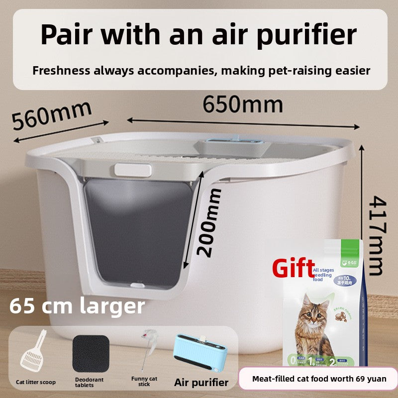 Cat Litter Box Fully Enclosed Deodorizing Cat Litter Scoop Top Entry Pmax Space Cat Litter Tray Cat Toilet Cat Supplies