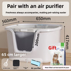Cat Litter Box Fully Enclosed Deodorizing Cat Litter Scoop Top Entry Pmax Space Cat Litter Tray Cat Toilet Cat Supplies