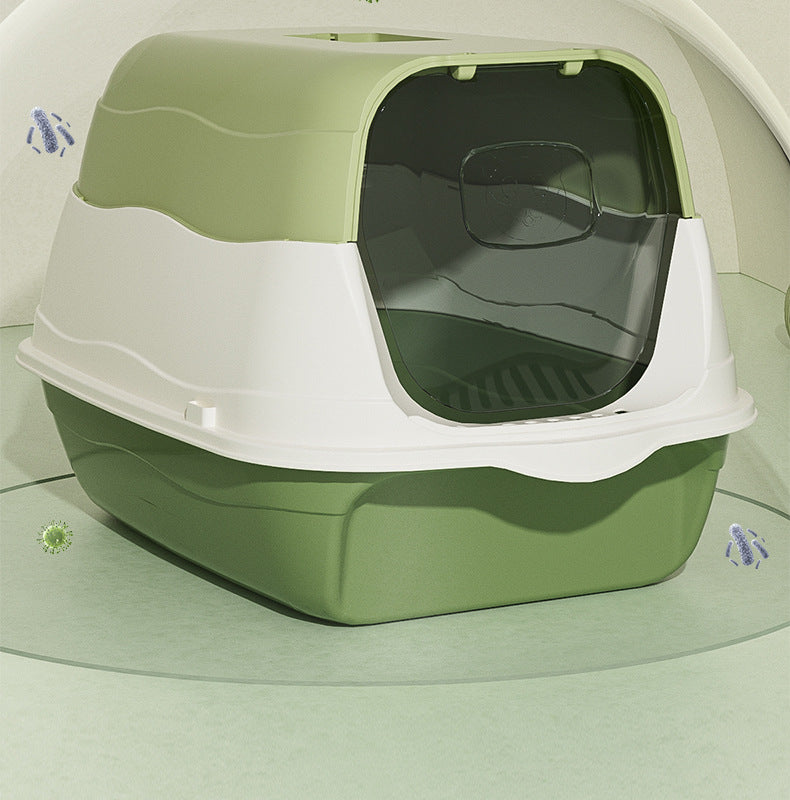 Oversized Litter Box Disinfection Deodorant Fully Enclosed Cat Toilet Litter Box Bason Extra Large Splash-Proof Wholesale