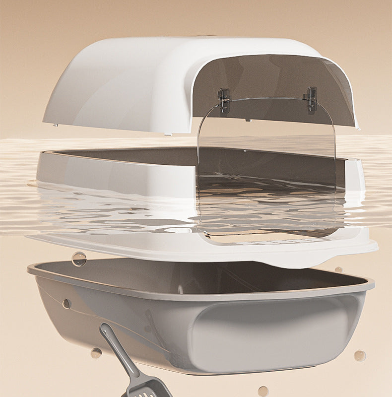 Extra Large Cat Litter Box Fully Enclosed Extra Large Odor-Isolating Easy-to-Clean Cat Toilet Pet Supplies