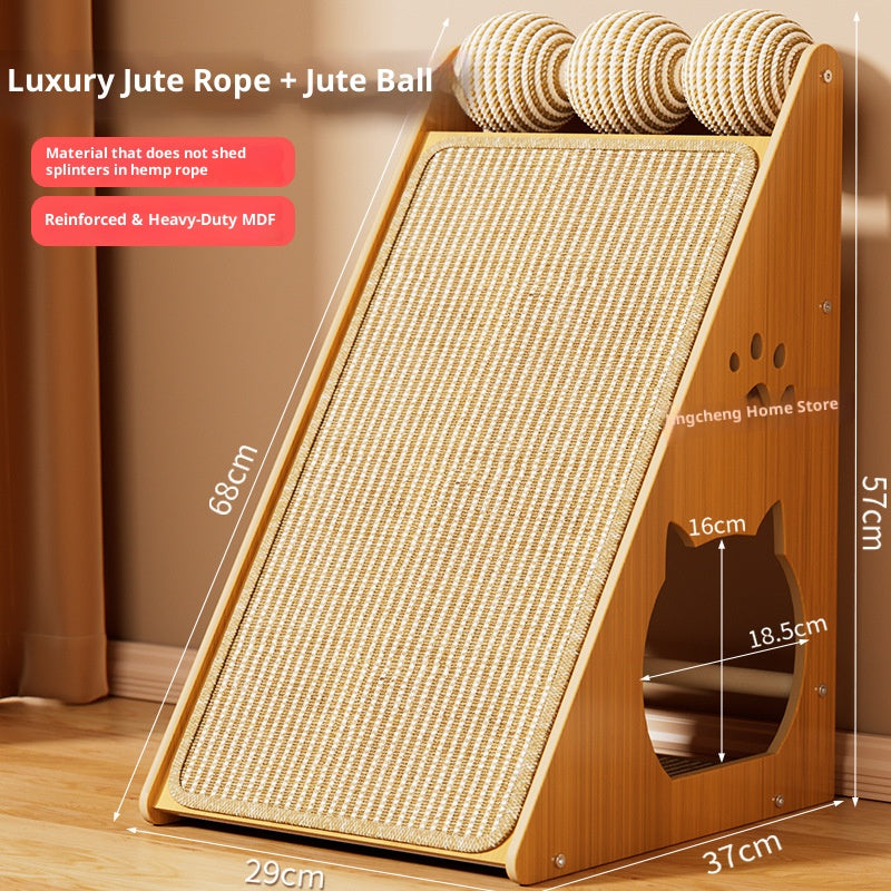 Triangular cat scratch-off board Sisal cat scratch board Vertical, wear-resistant and does not shed chips; Wall-mounted cat paw pads and cat scratch boards